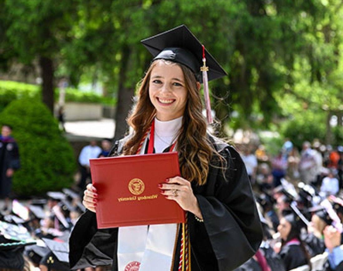 Wittenberg Student with Diploma